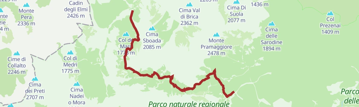 Route map: Trekking delle Bregoline